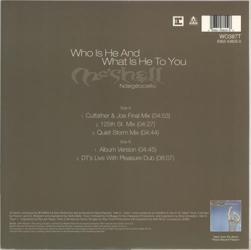 Me'Shell Ndegeocello Who Is He And What Is He To You 12" vinyl single (12 inch record / Maxi-single) UK MSL12WH711661