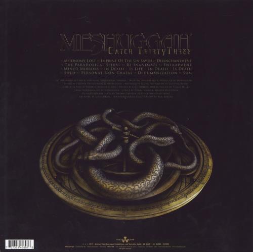 Meshuggah Catch Thirtythree - Silver 2-LP vinyl record set (Double LP Album) UK QLX2LCA814266