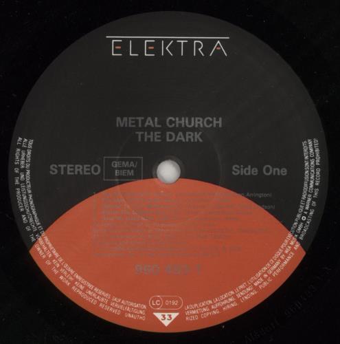 Metal Church The Dark vinyl LP album (LP record) German MT9LPTH391805
