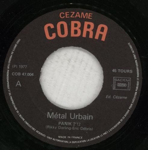 Metal Urbain Panik 7" vinyl single (7 inch record / 45) French MU007PA879439
