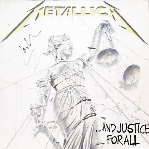 Metallica ...And Justice For All - Autographed 2-LP vinyl record set (Double LP Album) Dutch MET2LAN550576