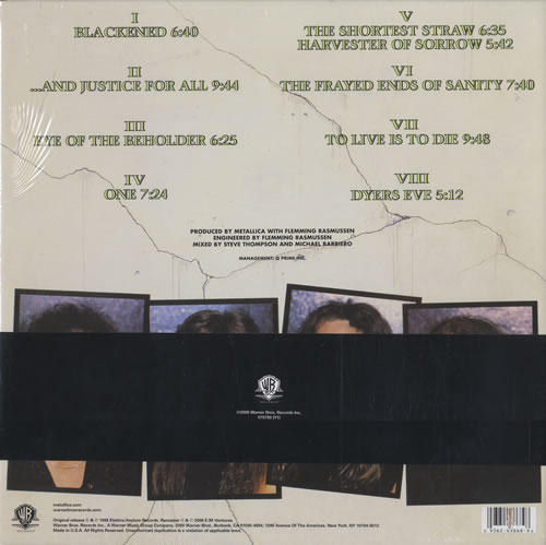 Metallica ...And Justice For All - promo mark 4-LP vinyl album record set US MET4LAN456785