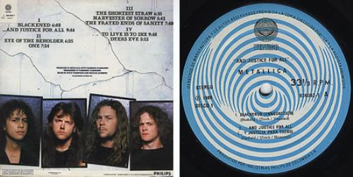 Metallica ...And Justice For All 2-LP vinyl record set (Double LP Album) Colombian MET2LAN237093