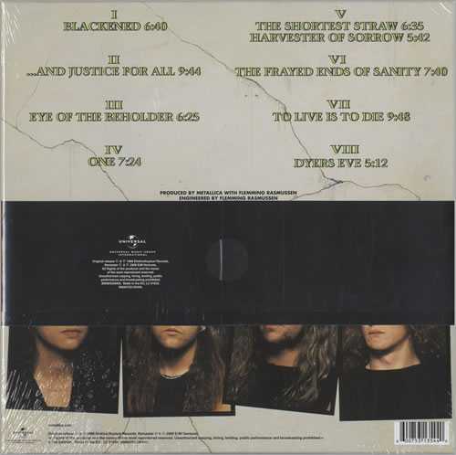 Metallica ...And Justice For All 4-LP vinyl album record set UK MET4LAN695200