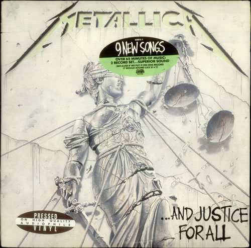 Metallica And Justice For All - Gold Promo Stamped & Stickered 2-LP vinyl record set (Double LP Album) US MET2LAN166650