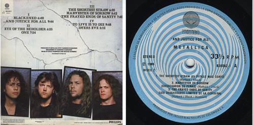 Metallica And Justice For All 2-LP vinyl record set (Double LP Album) Colombian MET2LAN239694