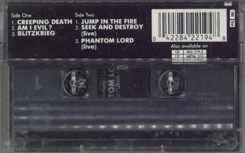Metallica Creeping Death / Jump In The Fire cassette single UK METCMCR100065