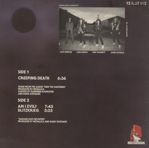 Metallica Creeping Death - Black Vinyl 12" vinyl single (12 inch record / Maxi-single) UK MET12CR62546