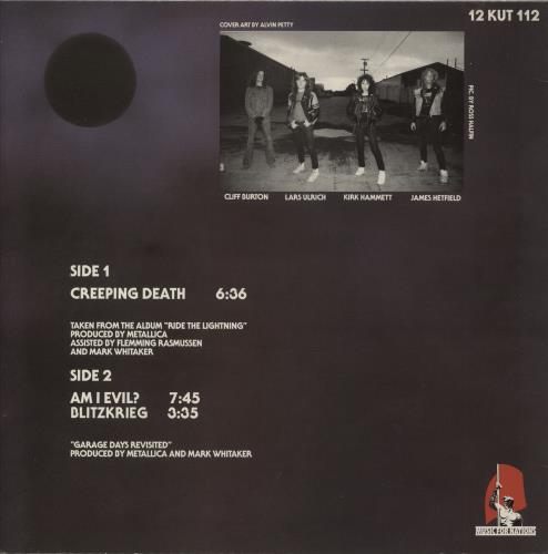 Metallica Creeping Death - White Vinyl 12" vinyl single (12 inch record / Maxi-single) UK MET12CR819769