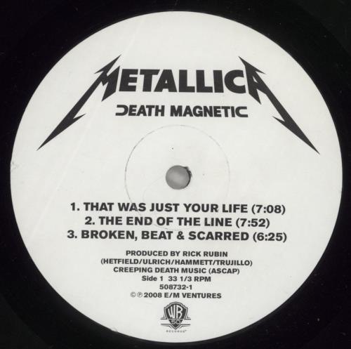 Metallica Death Magnetic - 160 Gram Vinyl - EX 2-LP vinyl record set (Double LP Album) US MET2LDE880326