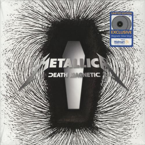 Metallica Death Magnetic - Magnetic Silver Vinyl - Sealed 2-LP vinyl record set (Double LP Album) US MET2LDE869402