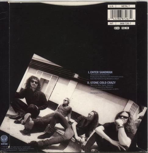 Metallica Enter Sandman - EX 7" vinyl picture disc (7 inch picture disc single) UK MET7PEN734668