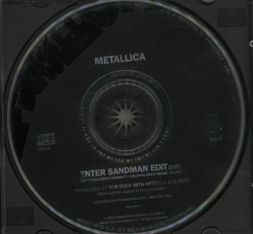Metallica Enter Sandman CD single (CD5 / 5") US METC5EN01045