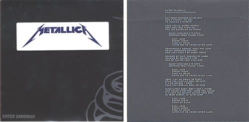 Metallica Enter Sandman 7" vinyl single (7 inch record / 45) French MET07EN03876