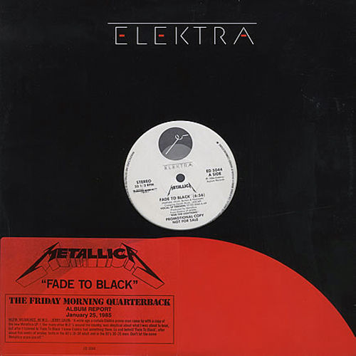 Metallica Fade To Black - Black Vinyl 12" vinyl single (12 inch record / Maxi-single) US MET12FA48692