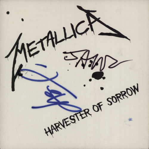 Metallica Harvester Of Sorrow - Autographed 7" vinyl single (7 inch record / 45) UK MET07HA592918