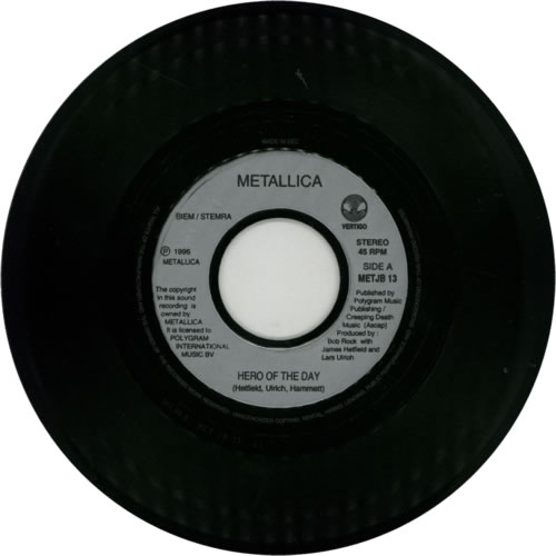 Metallica Hero Of The Day 7" vinyl single (7 inch record / 45) UK MET07HE183446