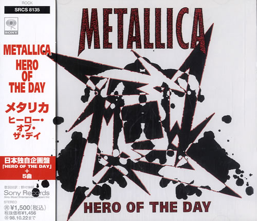 Metallica Hero Of The Day CD single (CD5 / 5") Japanese METC5HE68923