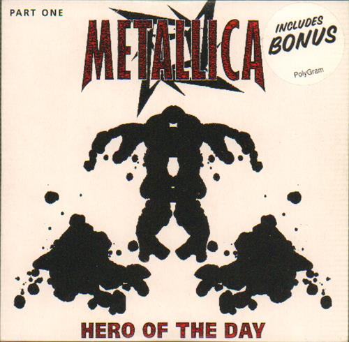 Metallica Hero Of The Day CD single (CD5 / 5") Australian METC5HE70799