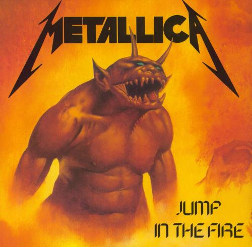 Metallica Jump In The Fire - 1st issue 12" vinyl single (12 inch record / Maxi-single) UK MET12JU220241