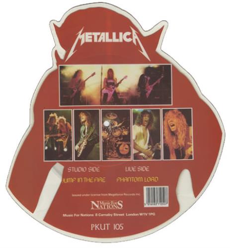 Metallica Jump In The Fire - 2nd - Barcode shaped picture disc (picture disc vinyl record) UK METSHJU75367