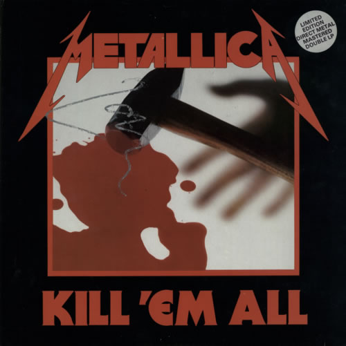 Metallica Kill 'Em All - Autographed vinyl LP album (LP record) UK METLPKI596531
