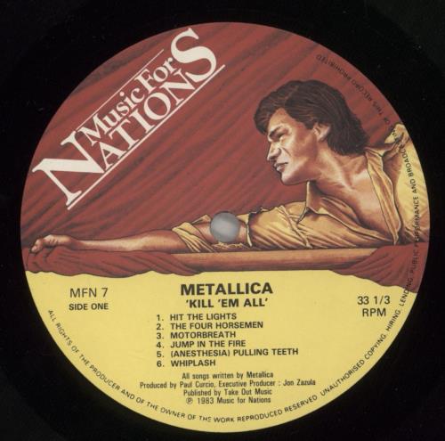 Metallica Kill 'Em All - Barcoded - VG vinyl LP album (LP record) UK METLPKI887024