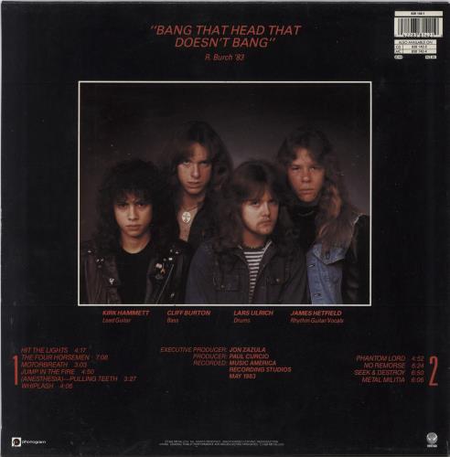 Metallica Kill 'Em All - EX vinyl LP album (LP record) UK METLPKI241029