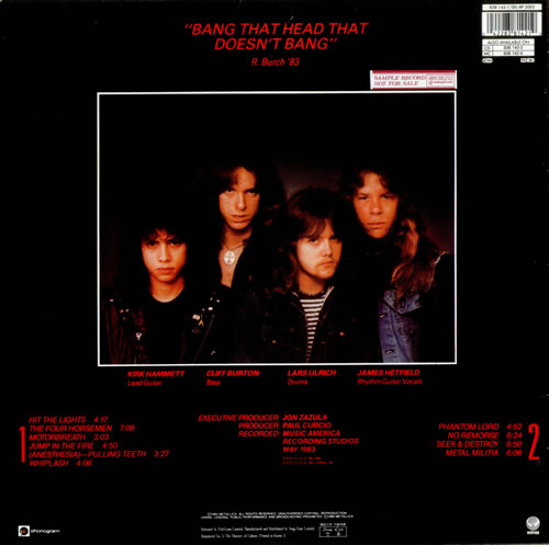 Metallica Kill 'Em All - Sample vinyl LP album (LP record) Korean METLPKI539050