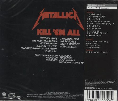 Metallica Kill 'Em All - Sealed CD album (CDLP) Japanese METCDKI364165