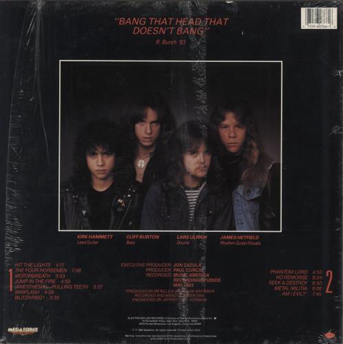 Metallica Kill 'Em All - Shrink - Grey Label vinyl LP album (LP record) US METLPKI815721