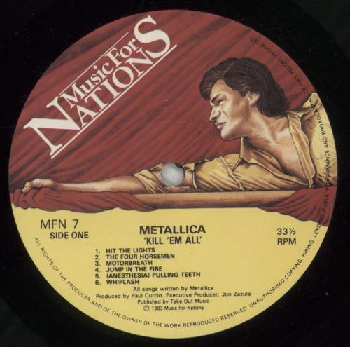 Metallica Kill 'Em All - VG vinyl LP album (LP record) UK METLPKI869875