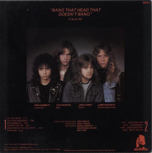 Metallica Kill 'Em All - VG vinyl LP album (LP record) UK METLPKI869875