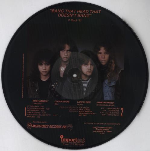 Metallica Kill 'Em All picture disc LP (vinyl picture disc album) US METPDKI550580
