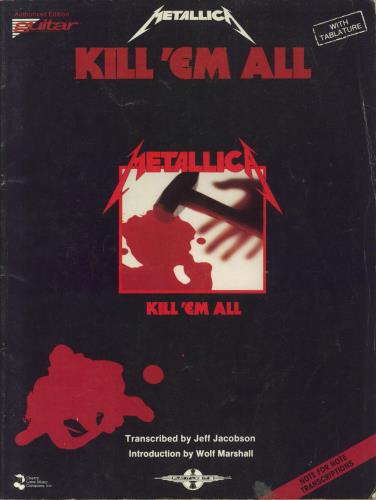 Metallica Kill 'Em All book US METBKKI832516
