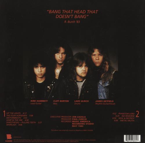Metallica Kill 'em All vinyl LP album (LP record) US METLPKI876675