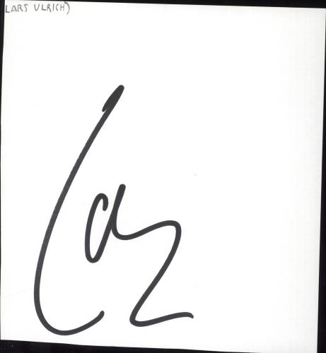 Metallica Lars Ulrich Autograph memorabilia UK METMMLA714694