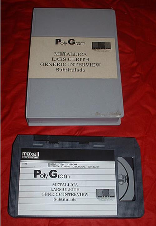 Metallica Lars Ulrith Generic Interview - Master Tape video (VHS or PAL or NTSC) Mexican METVILA263958