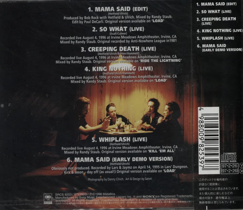 Metallica Mama Said - Sealed CD single (CD5 / 5") Japanese METC5MA78351
