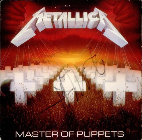 Metallica Master Of Puppets - Autographed vinyl LP album (LP record) UK METLPMA536521