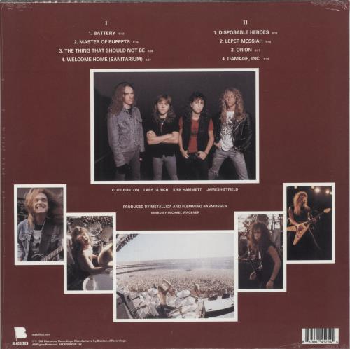 Metallica Master Of Puppets - Battery Brick Coloured Vinyl - Sealed vinyl LP album (LP record) US METLPMA869386