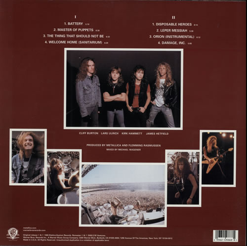 Metallica Master Of Puppets - Half Speed Master vinyl LP album (LP record) US METLPMA579553