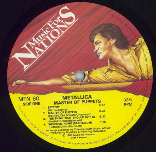 Metallica Master Of Puppets - Mispress vinyl LP album (LP record) UK METLPMA820213