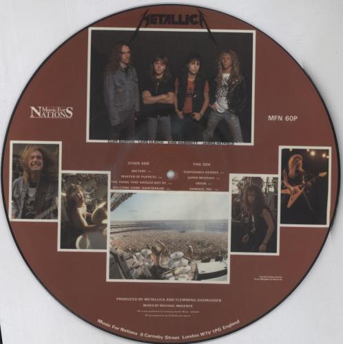 Metallica Master Of Puppets - With Barcode - EX picture disc LP (vinyl picture disc album) UK METPDMA635703