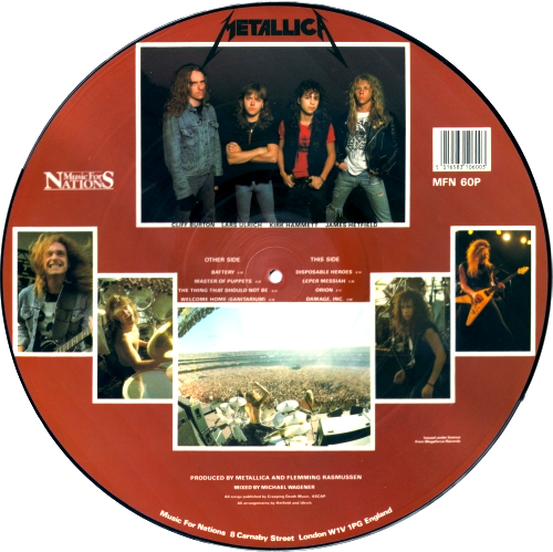 Metallica Master Of Puppets - With Barcode picture disc LP (vinyl picture disc album) UK METPDMA200520