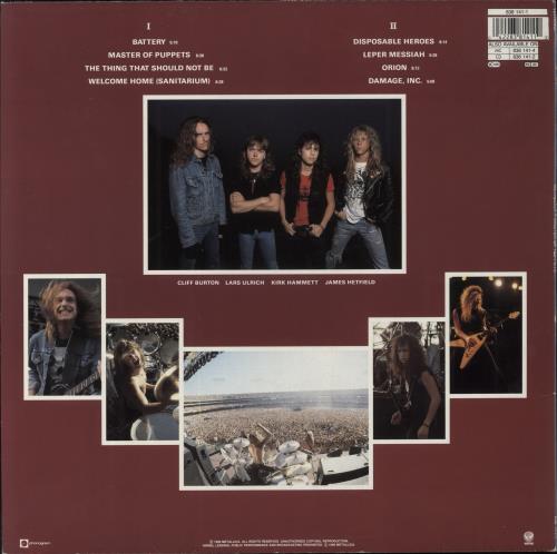 Metallica Master Of Puppets vinyl LP album (LP record) UK METLPMA254141