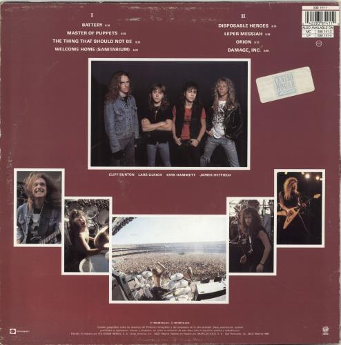 Metallica Master Of Puppets vinyl LP album (LP record) Spanish METLPMA690229