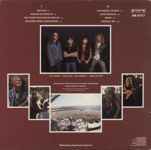 Metallica Master Of Puppets vinyl LP album (LP record) Dutch METLPMA737236