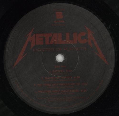 Metallica Master Of Puppets vinyl LP album (LP record) UK METLPMA778986