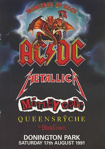 Metallica Monsters Of Rock tour programme UK METTRMO273466